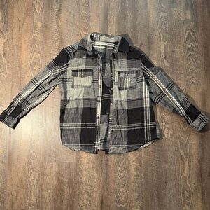 O'Neill Black Plaid Women's Button Down Shirt